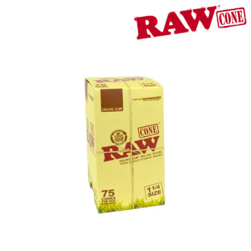 Raw Classic Cones Unbleached 75 pack Organic / RAW