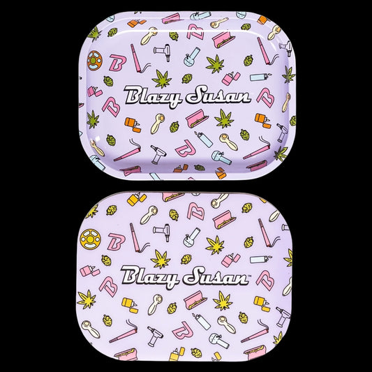 Blazy Susan Rolling Tray with Magnetic Lid