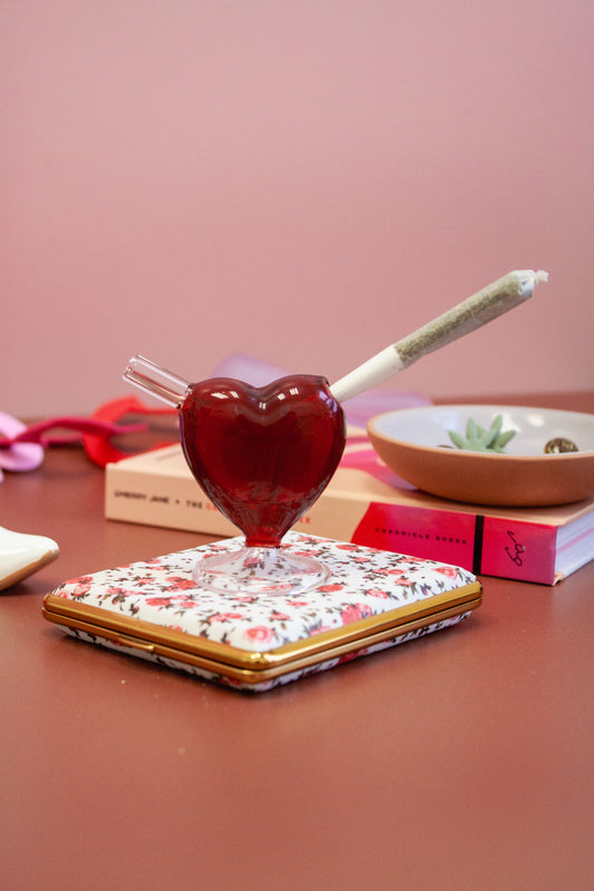 Heart Glass Joint Bubbler