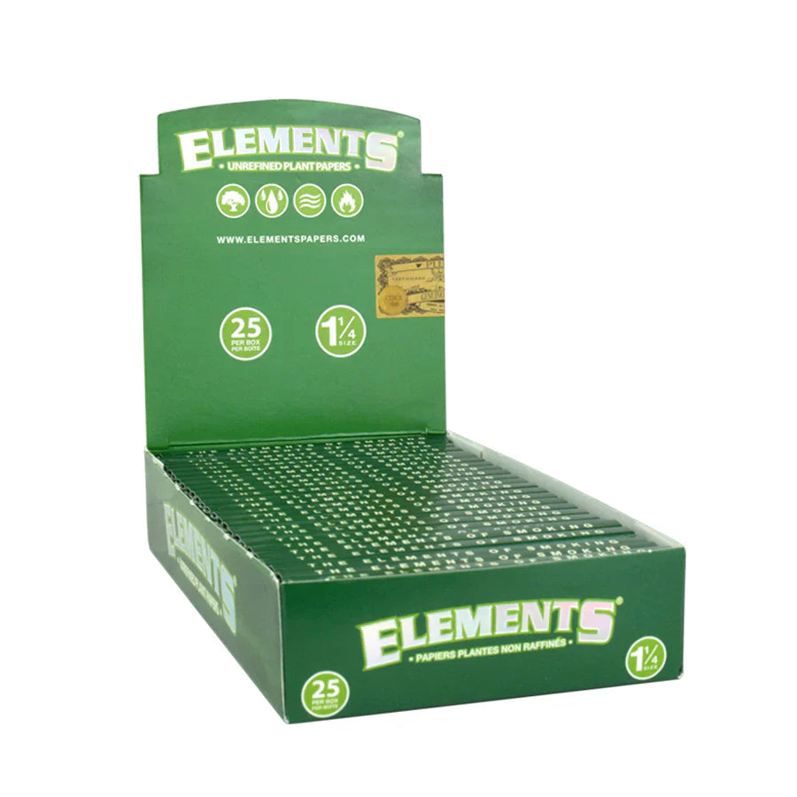 Elements Green Unrefined Rolling Papers – 1¼