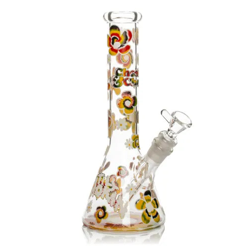 Tie Dye Glow-in-the-Dark Bong (10") / Cheech & Chong Glass