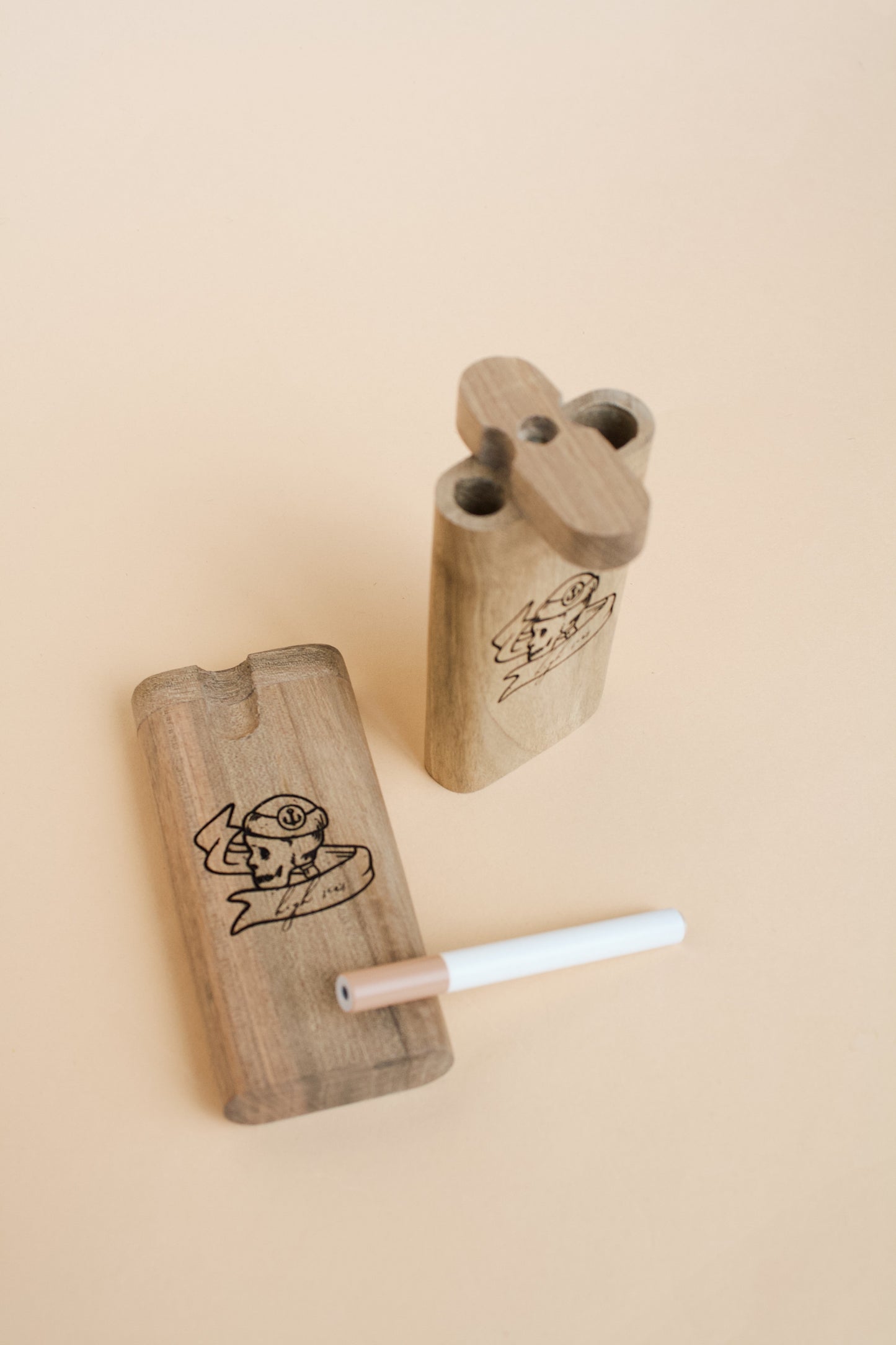 Engraved Dugout With Metal Bat